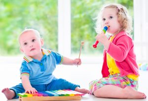 Home Sweet Home Child Care, baby, infant, toddler, two year-old, playing, music, instruments, enrichment